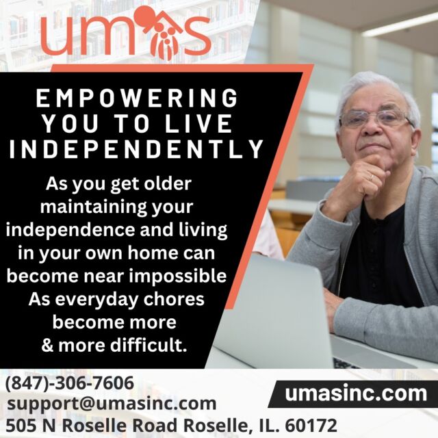 As you get older maintaining your independence and living in your own home can become near impossible As everyday chores become more & more difficult. 

Visit our website:
www.umasinc.com

Contact us at:
support@umasinc.com
847-306-7606

(Find us on Google Maps)
505 N Roselle Road Roselle, IL. 60172

Corporate 505 N Roselle Rd,
Roselle, IL 60172
847-306-7606
support@umasinc.com

Carol Stream
954 W Army Trail Rd,
Carol Stream, IL 60188
224-208-1130

Chicago
2520 W Devon Ave,
Chicago, IL 60659
773-465-3105

Elgin
2375 Bowes Rd,
Ste 700-800
Elgin, IL 60123
224-242-7002

Naperville
1032 E Ogden Ave,
Naperville, IL 60563
630-705-1208

Naperville Patel Bros
1568 Ogden Ave,
Ste 144
Naperville, IL 60540
331-226-2550

Niles
9015 N Milwaukee Ave,
Niles, IL 60714
847-824-9414

Orland Park
11225 W 159th Street,
Orland Park, IL 60467
708-675-1980

Schaumburg
1421 S Roselle Rd,
Schaumburg, IL 60193
847-306-7423

Schaumburg Patel Bros
827 W Higgins Rd,
Schaumburg, IL 60195
847-764-8350

Vernon Hills
266 Hawthorn Village Commons,
Vernon Hills, IL 60061
224-207-5075

#healthcare #healthcareforall #healthcareservices #healthcareprovider #healthcaresolutions #healthcareworkers
#homehealth #homehealthcare #homehealthcareproviders #homehealthagency #homecare #homecareservice #homecareservices #homecareprovider #homecareagency #homecaregiver #caregiving #caregiver #caretaker #caregiversupport